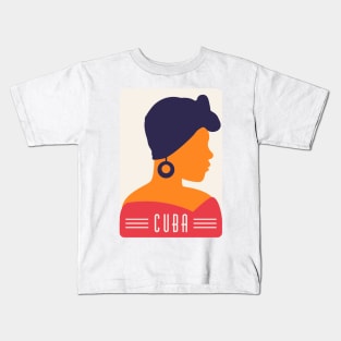 Lady Cuba Stamp Kids T-Shirt